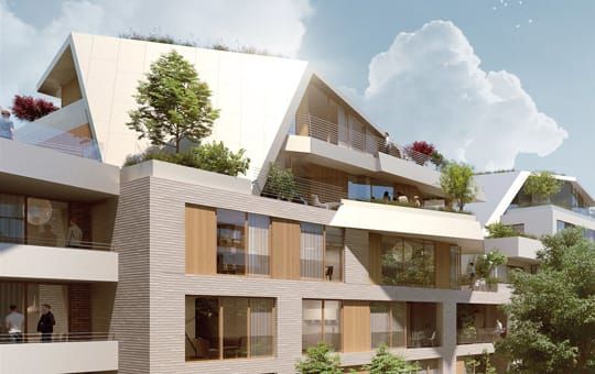 Die 147 Mietwohnungen mit Wohnflächen zwischen 38 und 155 Quadratmetern bestechen durch großzügige Grundrisse, schöne Balkone, Loggien oder (Dach-)Terrassen.